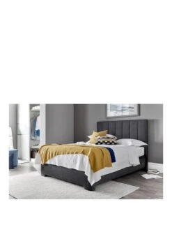 Ravena King Ottoman Bed With Mattress Options (Buy And SAVE!) -FurniHaven Shop VMI66 SQ3 0000000070 DARK GREY SLa