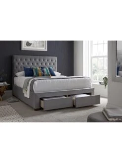 Simi 2 Drawer Footend Bed With Mattress Options (Buy And SAVE!) -FurniHaven Shop VMI9F SQ4 0000000215 LIGHT GREY SLd