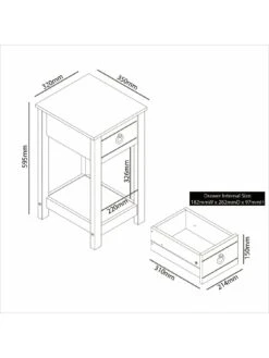 GFW Clovelly Side Table - Light Grey -FurniHaven Shop VMPGM SQ7 0000000215 LIGHT GREY SLd4
