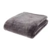 Catherine Lansfield Extra Large Raschel Family Velvet Touch Soft Cosy Throw - Charcoal