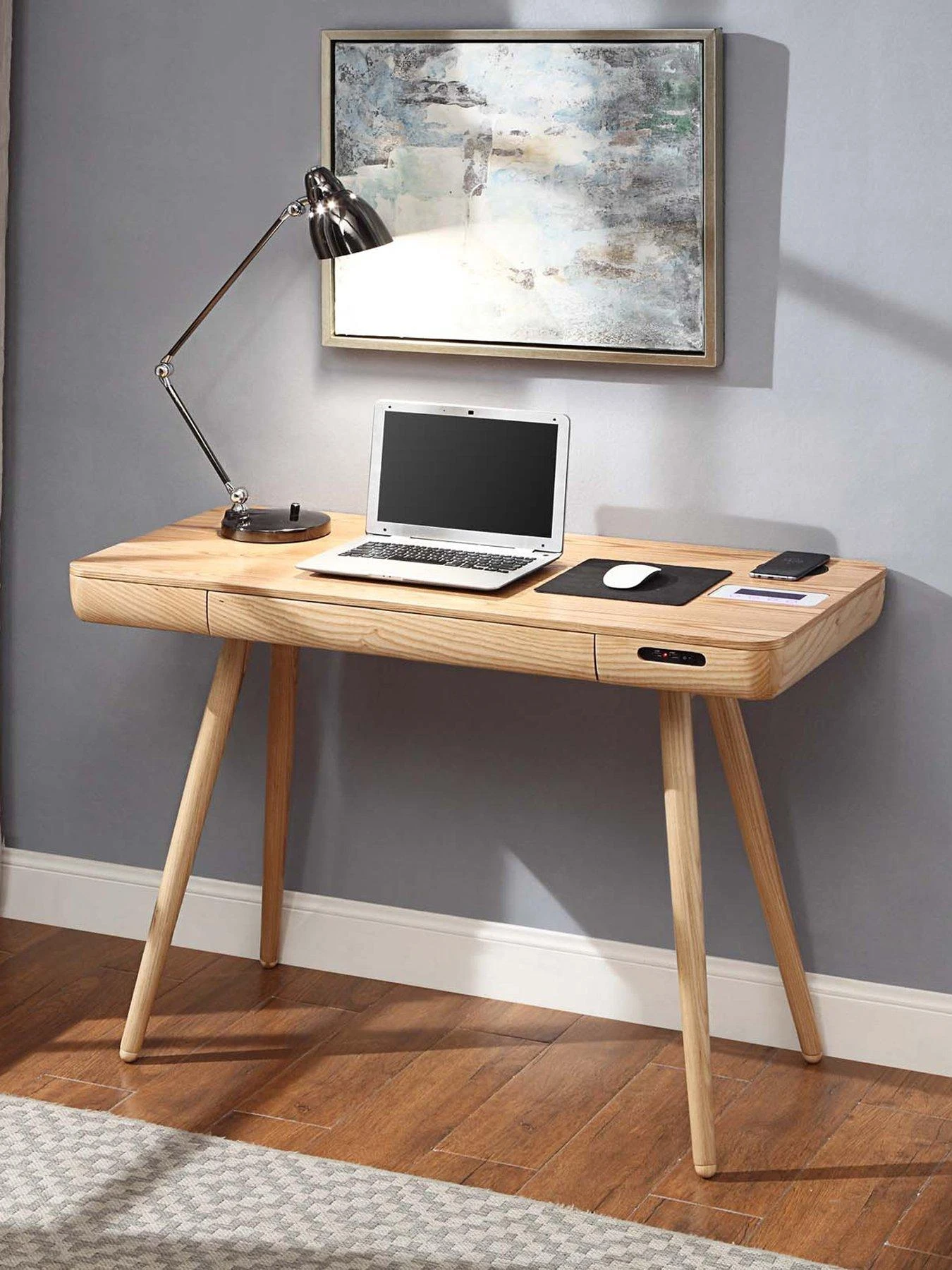 Jual San Francisco Smart Desk With Wireless Charging And Bluetooth Speakers - Oak 3 Jual San Francisco Smart Desk With Wireless Charging And Bluetooth Speakers - Oak