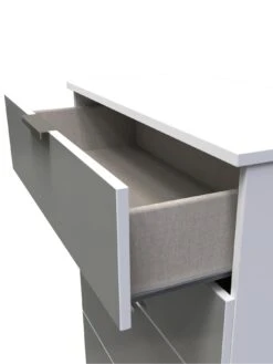 SWIFT Adair Ready Assembled 4 Drawer Deep Chest -FurniHaven Shop VNOEQ SQ5 0000000563 GREY GLOSS SLd1