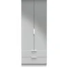 SWIFT Adair Ready Assembled 2 Door 2 Drawer Wardrobe -FurniHaven Shop VNOES SQ2 0000000563 GREY GLOSS SLf