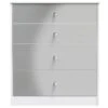 SWIFT Verity Ready Assembled 4 Drawer Deep Chest -FurniHaven Shop VNOF8 SQ2 0000000563 GREY GLOSS SLf