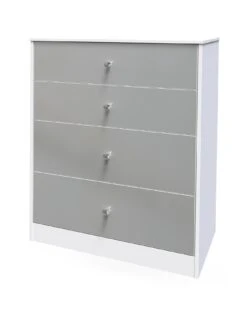 SWIFT Verity Ready Assembled 4 Drawer Deep Chest -FurniHaven Shop VNOF8 SQ3 0000000563 GREY GLOSS SLa