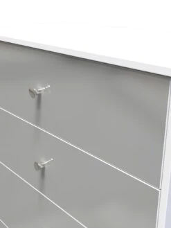 SWIFT Verity Ready Assembled 4 Drawer Deep Chest -FurniHaven Shop VNOF8 SQ4 0000000563 GREY GLOSS SLd