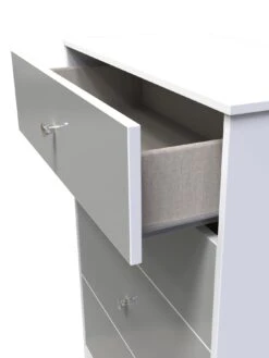 SWIFT Verity Ready Assembled 4 Drawer Deep Chest -FurniHaven Shop VNOF8 SQ5 0000000563 GREY GLOSS SLd1