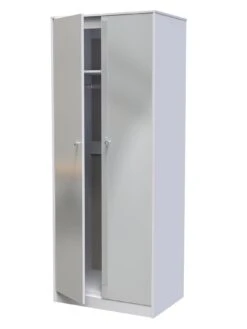 SWIFT Verity Ready Assembled 2 Door Wardrobe -FurniHaven Shop VNOF9 SQ5 0000000563 GREY GLOSS SLd1