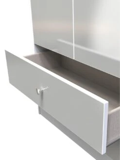 SWIFT Verity Ready Assembled 2 Door 2 Drawer Wardrobe -FurniHaven Shop VNOFA SQ6 0000000563 GREY GLOSS SLd2