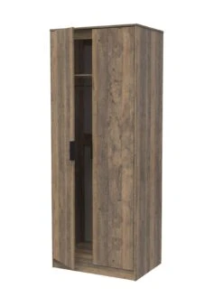 SWIFT Emerson Ready Assembled 2 Door Wardrobe -FurniHaven Shop VNOFD SQ5 0000014817 VINTAGE OAK SLd1