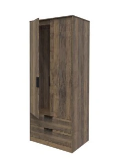 SWIFT Emerson Ready Assembled 2 Door 2 Drawer Wardrobe -FurniHaven Shop VNOFE SQ5 0000014817 VINTAGE OAK SLd1