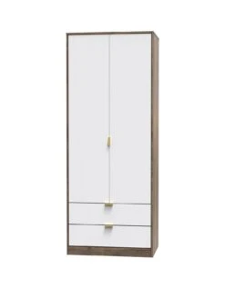 SWIFT Andie Ready Assembled 2 Door 2 Drawer Wardrobe -FurniHaven Shop VNOFF SQ3 0000000013 WHITE SLa