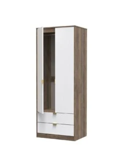 SWIFT Andie Ready Assembled 2 Door 2 Drawer Wardrobe -FurniHaven Shop VNOFF SQ5 0000000013 WHITE SLd1