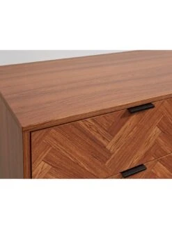 Lloyd Pascal Chevron 6 Drawer Chest With Metal Legs -FurniHaven Shop VNOFY SQ4 0000000143 BROWN SLd
