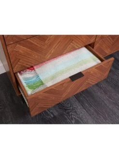 Lloyd Pascal Chevron 6 Drawer Chest With Metal Legs -FurniHaven Shop VNOFY SQ5 0000000143 BROWN SLd1