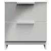 SWIFT Adair Ready Assembled 2 Drawer Bedside Cabinet -FurniHaven Shop VNOGD SQ2 0000000563 GREY GLOSS SLf