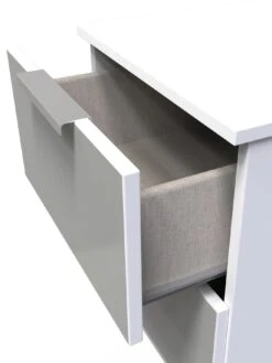 SWIFT Adair Ready Assembled 2 Drawer Bedside Cabinet 10 SWIFT Adair Ready Assembled 2 Drawer Bedside Cabinet -FurniHaven Shop VNOGD SQ5 0000000563 GREY GLOSS SLd1