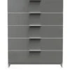 SWIFT Adair Ready Assembled 5 Drawer Chest -FurniHaven Shop VNOGE SQ2 0000000563 GREY GLOSS SLf
