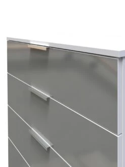 SWIFT Adair Ready Assembled 5 Drawer Chest -FurniHaven Shop VNOGE SQ4 0000000563 GREY GLOSS SLd