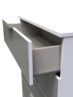 SWIFT Adair Ready Assembled 5 Drawer Chest -FurniHaven Shop VNOGE SQ5 0000000563 GREY GLOSS SLd1