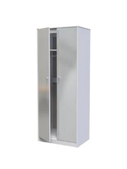 SWIFT Verity Ready Assembled 3 Piece Package - 2 Door Wardrobe, 3 Drawer Chest And Bedside Table -FurniHaven Shop VNOGH SQ4 0000000563 GREY GLOSS SLd