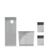 SWIFT Verity Ready Assembled 4 Piece Package - 2 Door Wardrobe, 3 Drawer Chest And 2 Bedside Tables -FurniHaven Shop VNOGI SQ2 0000000563 GREY GLOSS SLf