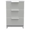SWIFT Adair Ready Assembled 3 Drawer Bedside Cabinet -FurniHaven Shop VNOGJ SQ2 0000000563 GREY GLOSS SLf
