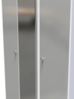 SWIFT Verity Part Assembled 3 Door Mirrored Wardrobe -FurniHaven Shop VNOGQ SQ4 0000000563 GREY GLOSS SLd