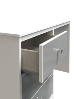 SWIFT Verity Ready Assembled 2 Piece Dressing Table And Stool Set -FurniHaven Shop VNOGR SQ5 0000000563 GREY GLOSS SLd1