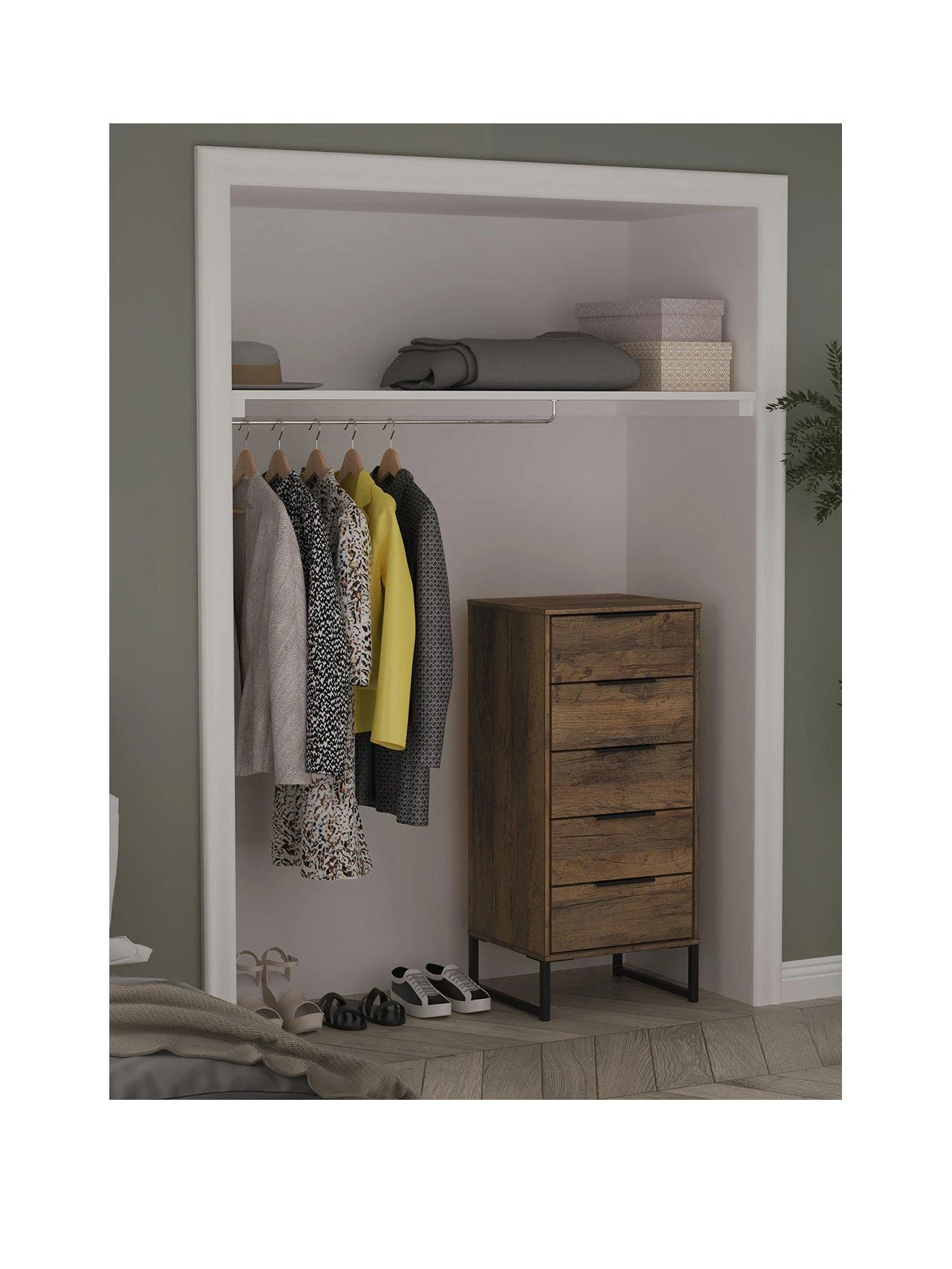 SWIFT Emerson Ready Assembled 5 Drawer Tallboy