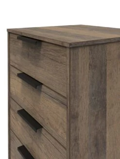 SWIFT Emerson Ready Assembled 5 Drawer Tallboy -FurniHaven Shop VNOH6 SQ4 0000014817 VINTAGE OAK SLd