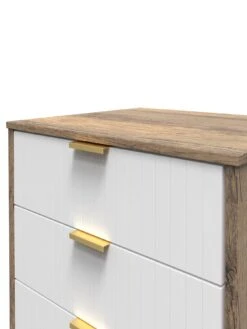 SWIFT Andie Ready Assembled 5 Drawer Tallboy -FurniHaven Shop VNOHL SQ4 0000000013 WHITE SLd