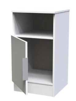 SWIFT Adair Ready Assembled 3 Piece Set - Bedside, Chest Of Drawers & Wardrobe -FurniHaven Shop VNOIB SQ4 0000000563 GREY GLOSS SLd