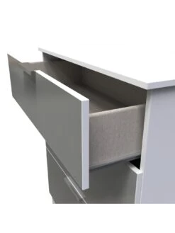 SWIFT Adair Ready Assembled 3 Piece Set - Bedside, Chest Of Drawers & Wardrobe -FurniHaven Shop VNOIB SQ5 0000000563 GREY GLOSS SLd1