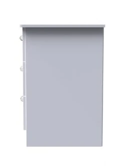 SWIFT Lumiere Ready Assembled 3 Drawer Bedside Cabinet With Led Lights -FurniHaven Shop VNOID SQ6 0000000559 WHITE GLOSS SLd2