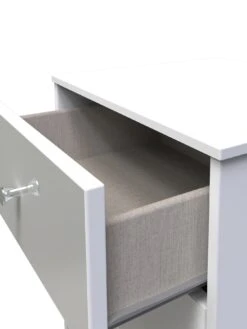 SWIFT Verity Ready Assembled 3 Drawer Bedside Cabinet -FurniHaven Shop VNOIL SQ5 0000000563 GREY GLOSS SLd1