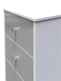 SWIFT Verity Ready Assembled 5 Drawer Tallboy -FurniHaven Shop VNOIM SQ4 0000000563 GREY GLOSS SLd