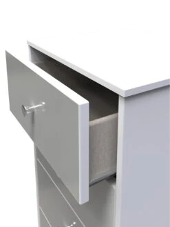 SWIFT Verity Ready Assembled 5 Drawer Tallboy -FurniHaven Shop VNOIM SQ5 0000000563 GREY GLOSS SLd1