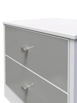 SWIFT Verity Ready Assembled 2 Drawer Bedside Cabinet -FurniHaven Shop VNOIN SQ4 0000000563 GREY GLOSS SLd