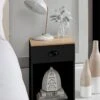 Lloyd Pascal Henley 1 Draw Bedside With Cup Handles -FurniHaven Shop VNOJM SQ1 0000000540 BLACK OAK RSr