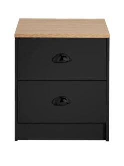 Lloyd Pascal Henley 2 Draw Bedside With Cup Handles 8 Lloyd Pascal Henley 2 Draw Bedside With Cup Handles -FurniHaven Shop VNOJP SQ2 0000000540 BLACK OAK SLf