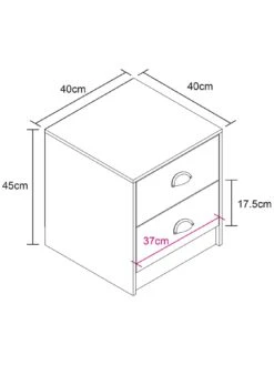 Lloyd Pascal Henley 2 Draw Bedside With Cup Handles 11 Lloyd Pascal Henley 2 Draw Bedside With Cup Handles -FurniHaven Shop VNOJP SQ7 0000000540 BLACK OAK DGy