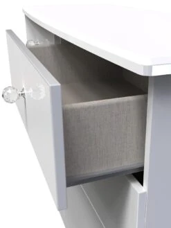 SWIFT Lumiere Ready Assembled 6 Drawer Wide Chest With Led Lights -FurniHaven Shop VNOJQ SQ5 0000000559 WHITE GLOSS SLd1