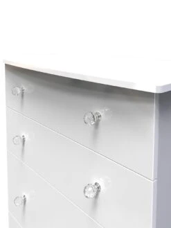 SWIFT Lumiere Ready Assembled 4 Drawer Deep Chest With Led Lights -FurniHaven Shop VNOJS SQ4 0000000559 WHITE GLOSS SLd