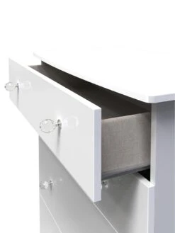 SWIFT Lumiere Ready Assembled 4 Drawer Deep Chest With Led Lights -FurniHaven Shop VNOJS SQ5 0000000559 WHITE GLOSS SLd1