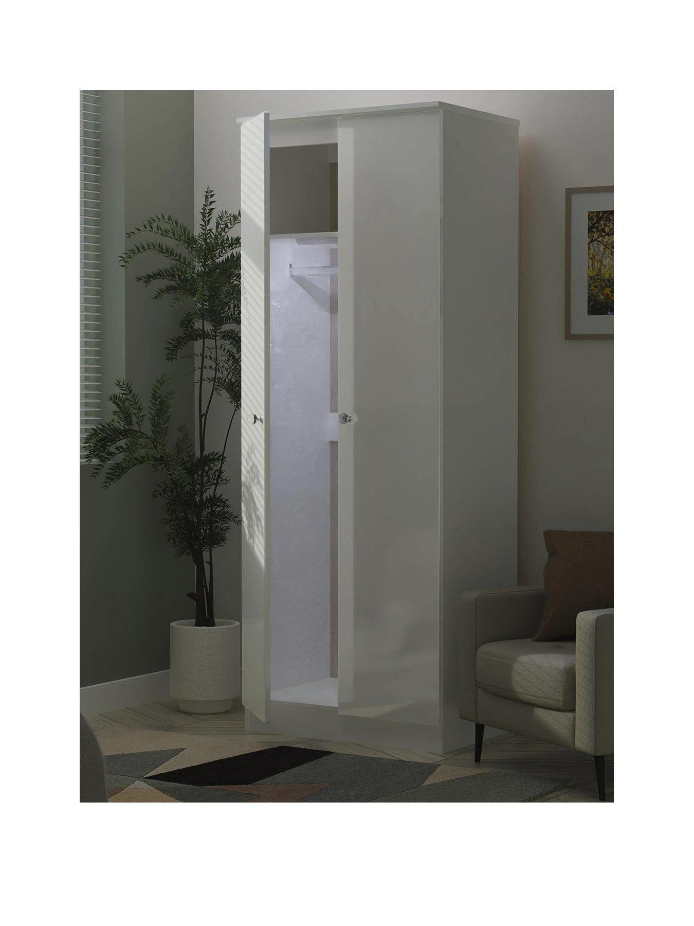 SWIFT Lumiere Ready Assembled 2 Door Wardrobe With Sensor Lighting With Led Lights 3 SWIFT Lumiere Ready Assembled 2 Door Wardrobe With Sensor Lighting With Led Lights