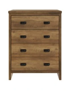 GFW Boston 4 Drawer Chest - Oak -FurniHaven Shop VNZX4 SQ2 0000000006 OAK SLf