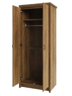 GFW Boston 2 Door Wardrobe - Oak -FurniHaven Shop VNZXA SQ5 0000000006 OAK SLd1