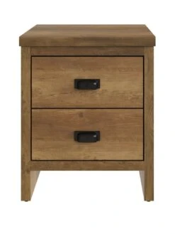 GFW Boston 2 Drawer Bedside Chest - Oak -FurniHaven Shop VNZXN SQ2 0000000006 OAK SLf