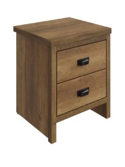 GFW Boston 2 Drawer Bedside Chest - Oak -FurniHaven Shop VNZXN SQ3 0000000006 OAK SLa